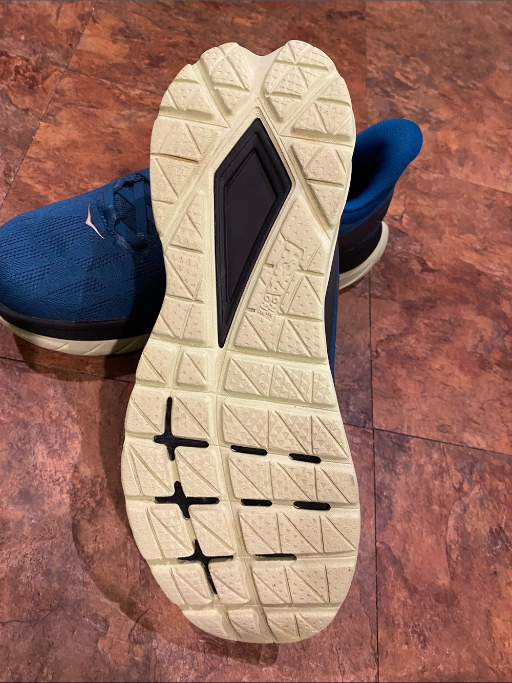Hoka Profly Teal Blue Running Shoes with Light Yellow Soles - Picture 8 of 16